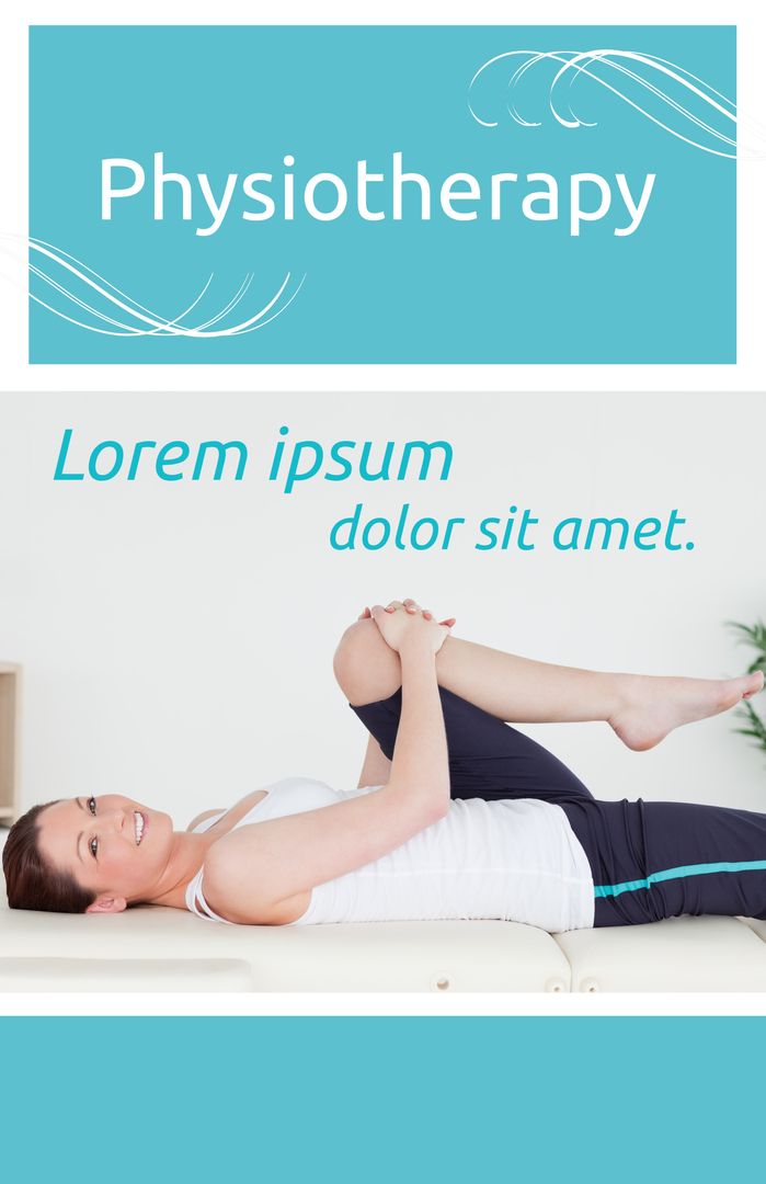 Woman Practicing Physiotherapy Exercises for Recovery