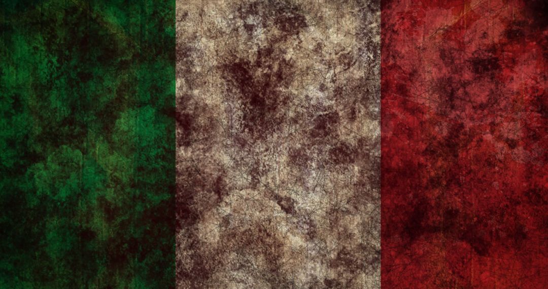 Creative Italian Flag Grunge Background with Moving Shapes