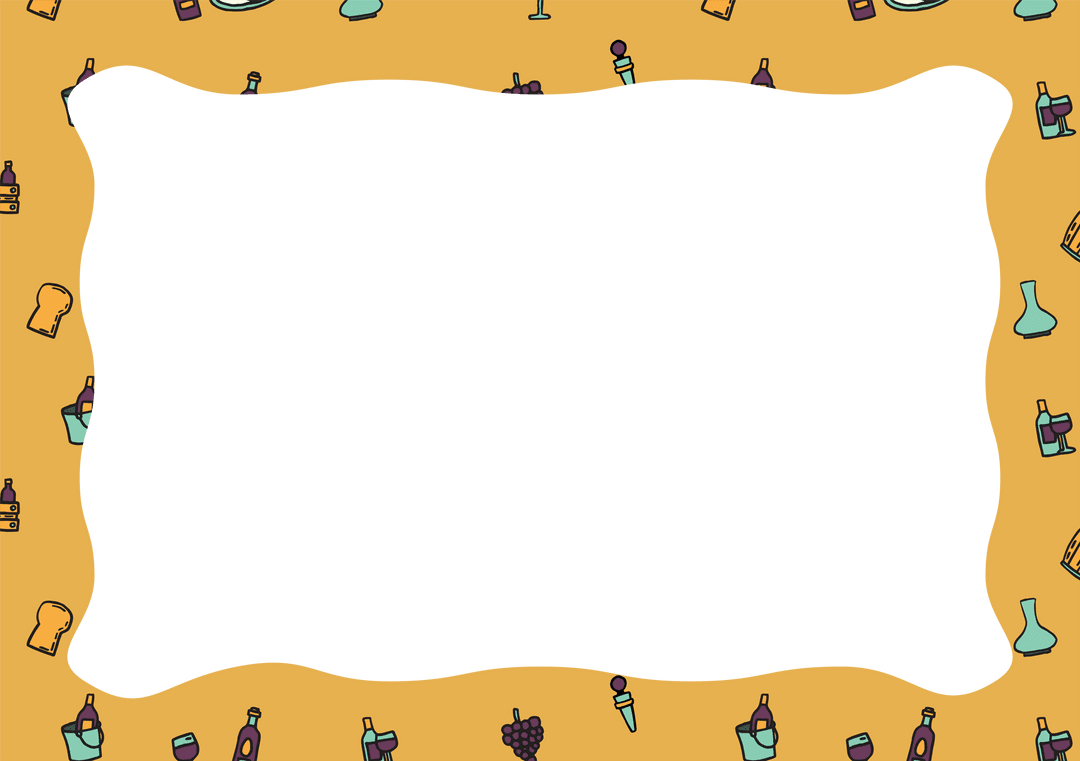 Transparent Abstract Shape with Assorted Symbols