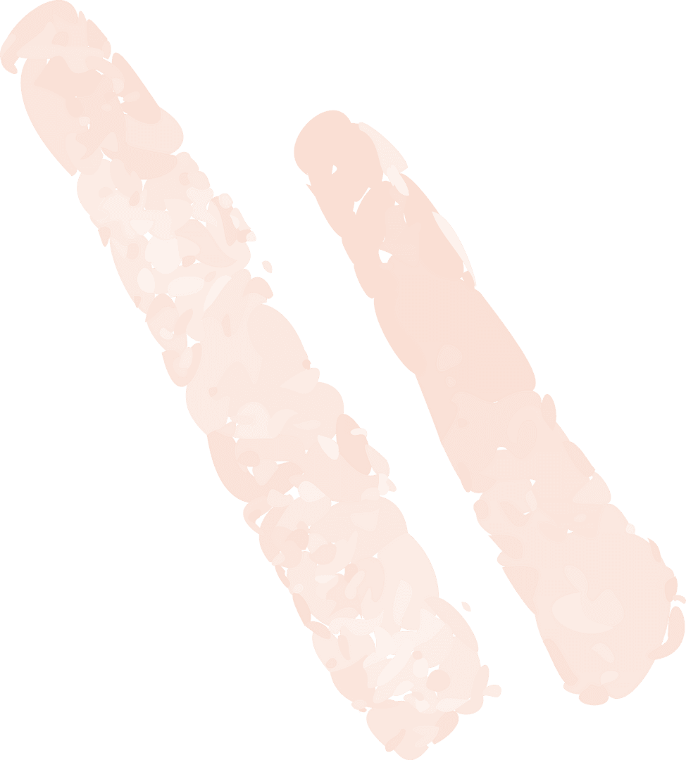 Transparent Ridged Churro Sticks Illustration with Minimalist Design