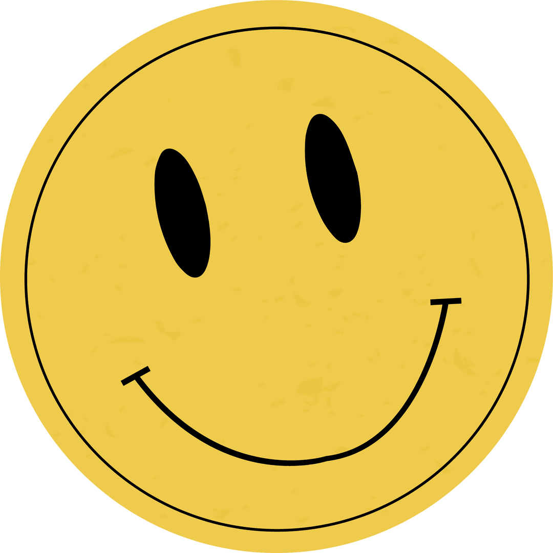Classic Yellow Smiley Face Emoji Transparent Background