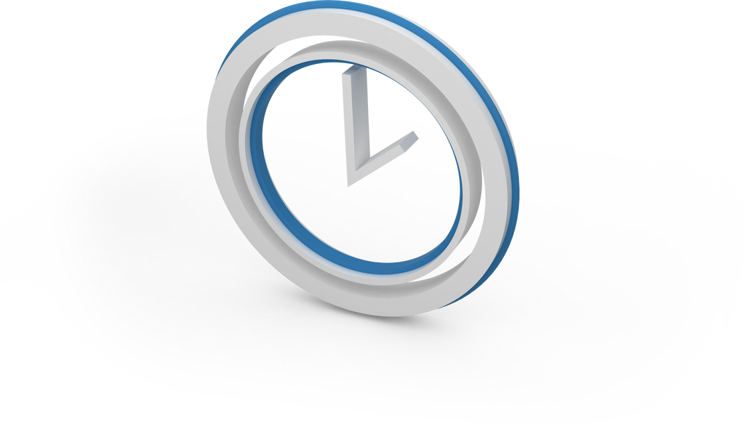 Transparent 3D Clock Symbol on White Background - Download Free Stock Images Pikwizard.com