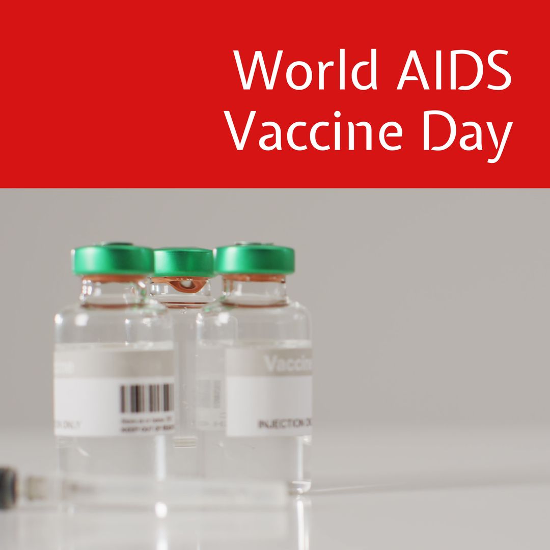 World AIDS Vaccine Day Representation with Vaccine Vials