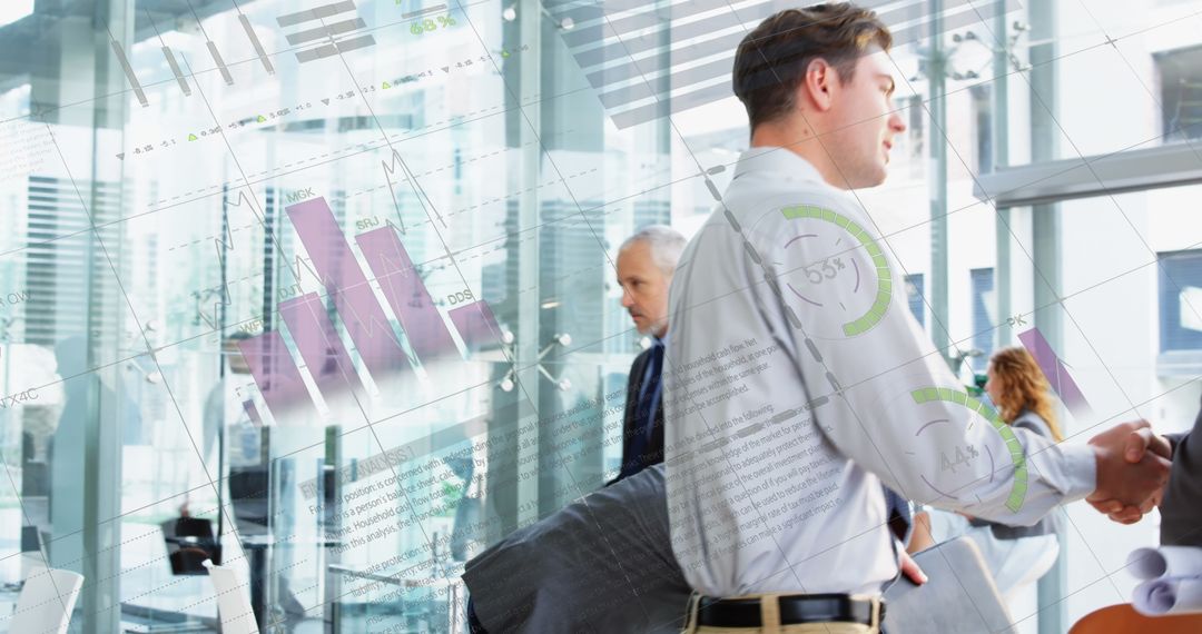 Business Team Discussing Data and Analytics in Modern Office