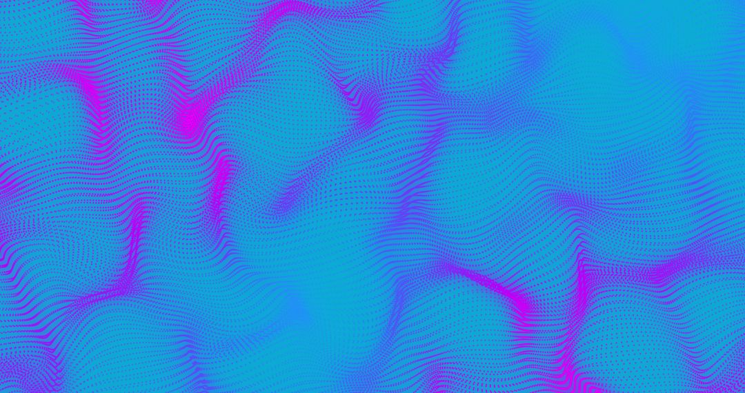 Blue and Purple Digital Pattern with Wavy Lines