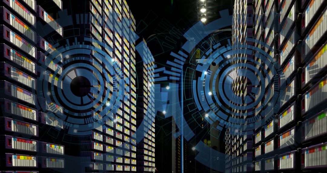 Advanced Data Handling in Futuristic Server Room