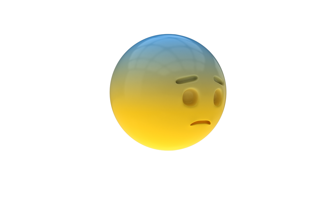 3D Transparent Sad Emoticon with Gradient Effect - Download Free Stock Images Pikwizard.com