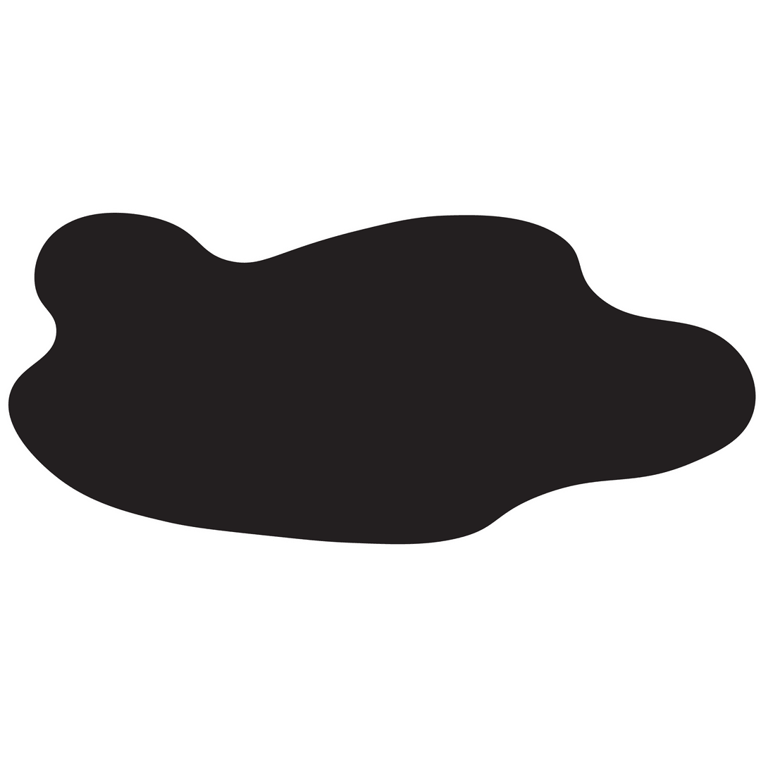 Abstract Black Stain with Transparent Background Design