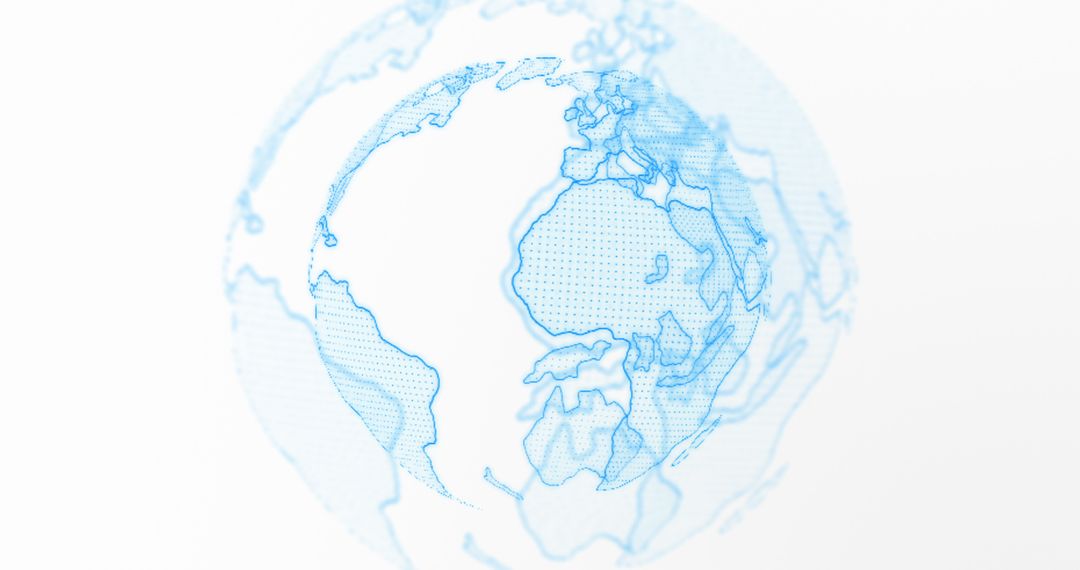 Digitized Rotating Globe with Global Network Connections