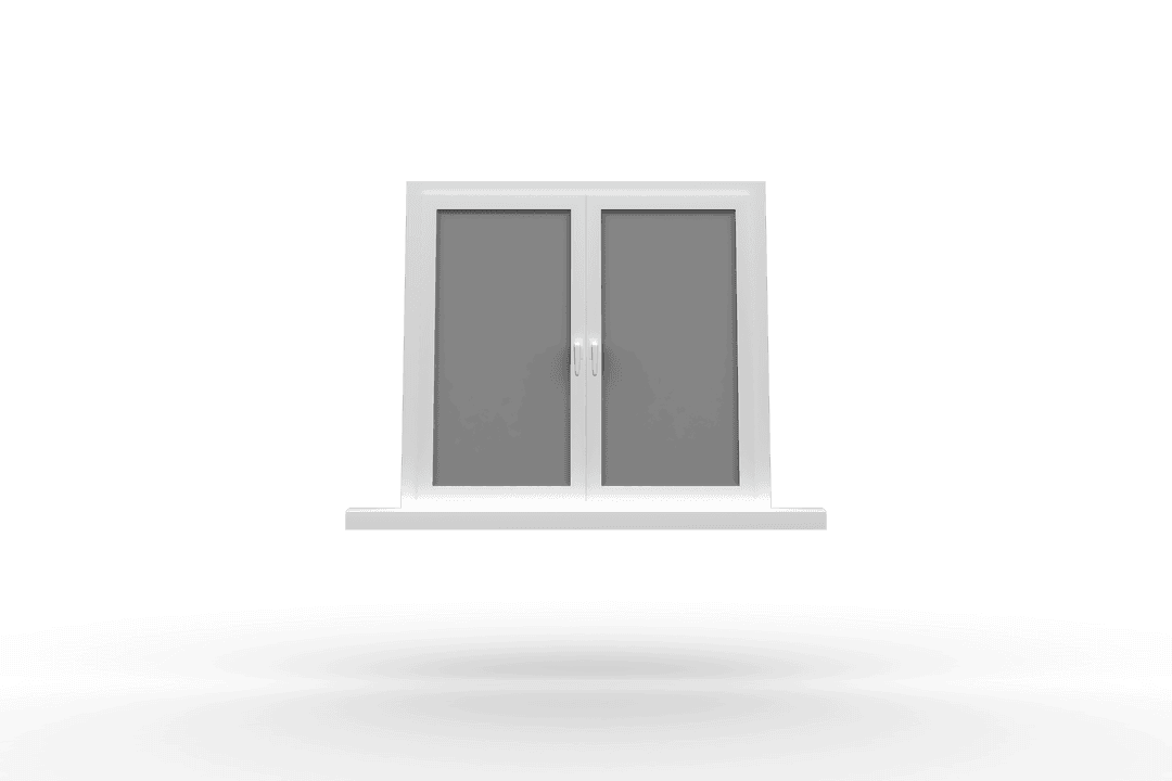 Sliding Window Dark Glass Transparent Background