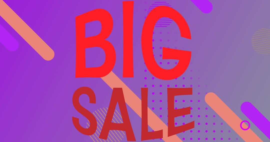 Colorful Big Sale Banner with Abstract Shapes