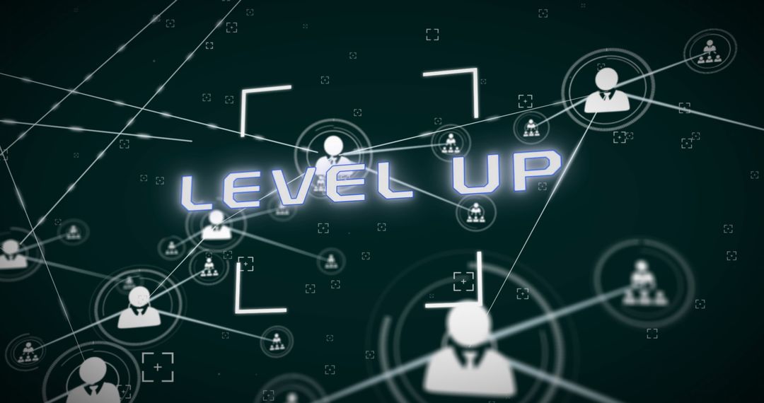 Technology Advancement with Network Connections and Icons