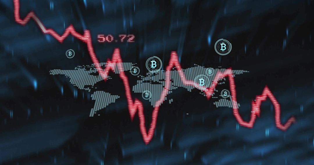 World Map Visualization with Bitcoin and Market Data Analytics