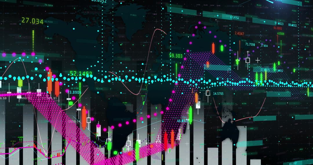 Digital Financial Market Analytics Chart and Global Visualization