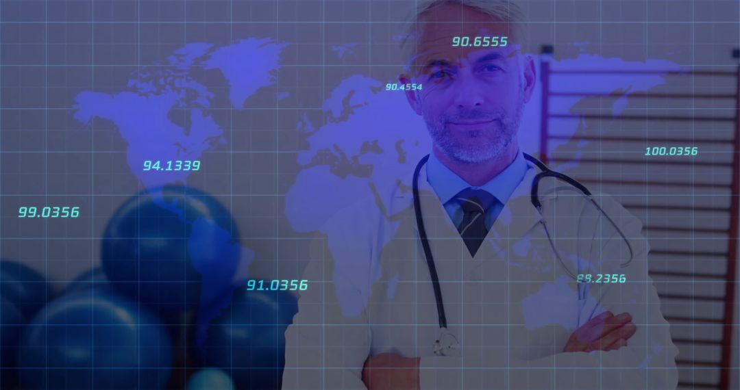 Digital Medicine and Global Financial Data Concept