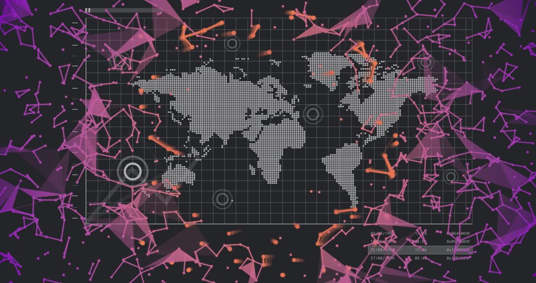 Digital World Map Interface with Network Connectivity