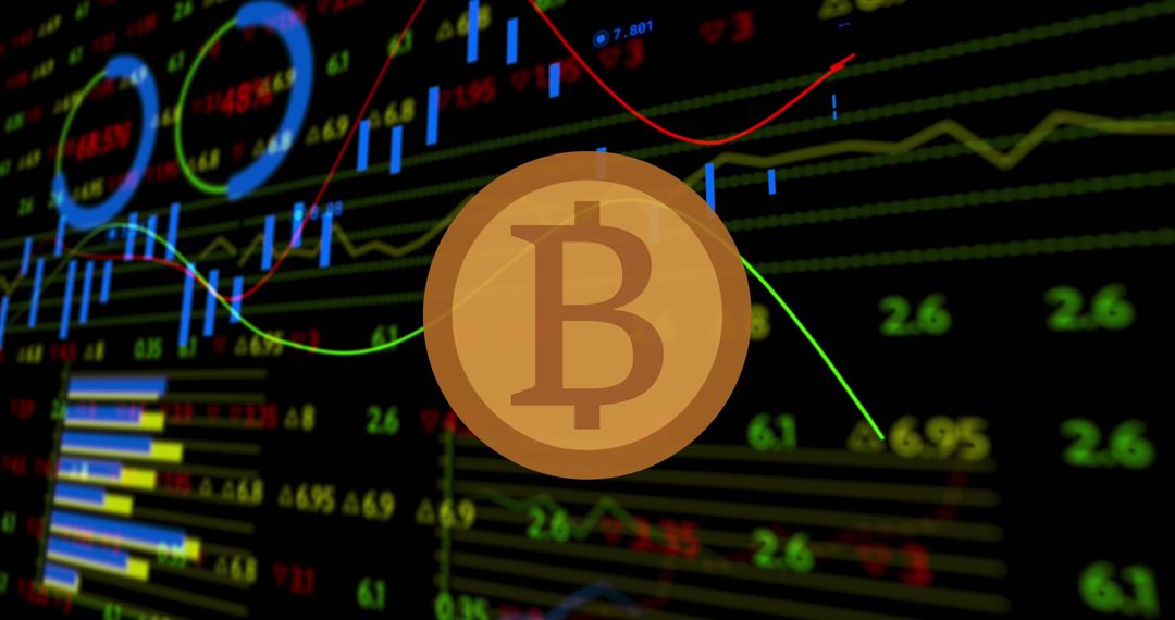 Bitcoin Market Data with Financial Charts Display