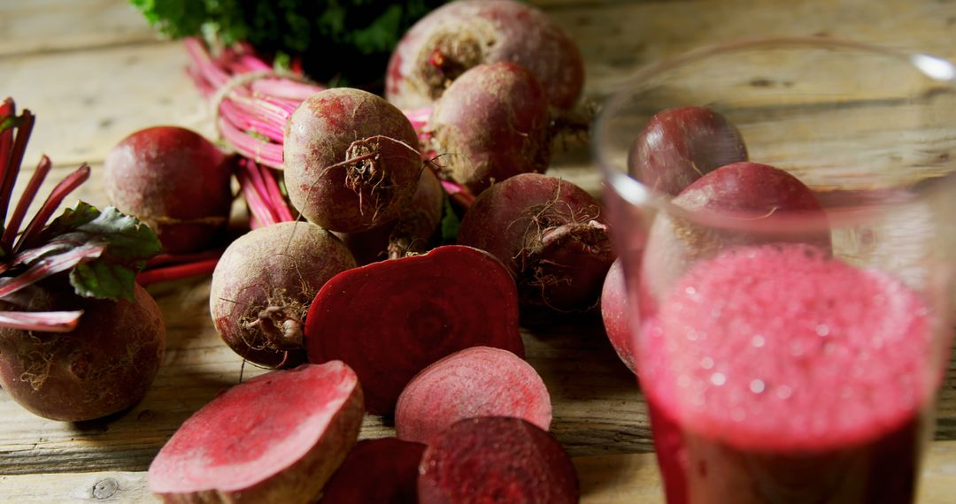 Fresh Beetroots and Beetroot Juice on Rustic Table - Free Images, Stock Photos and Pictures on Pikwizard.com