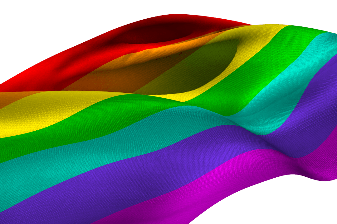 Vibrant Transparent Pride Highland Rainbow Flag Icon Symbol