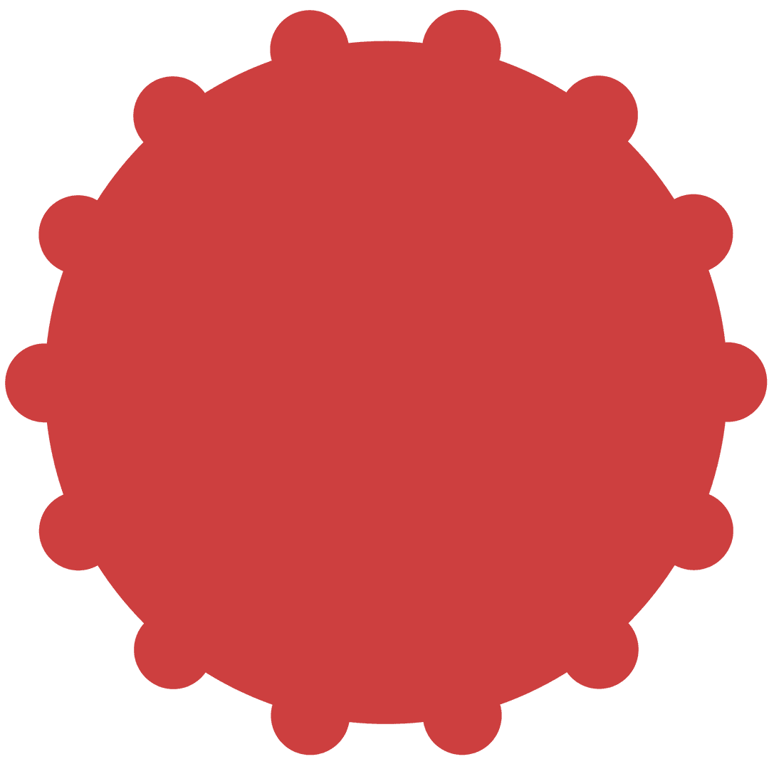 Red abstract shape vector on transparent background