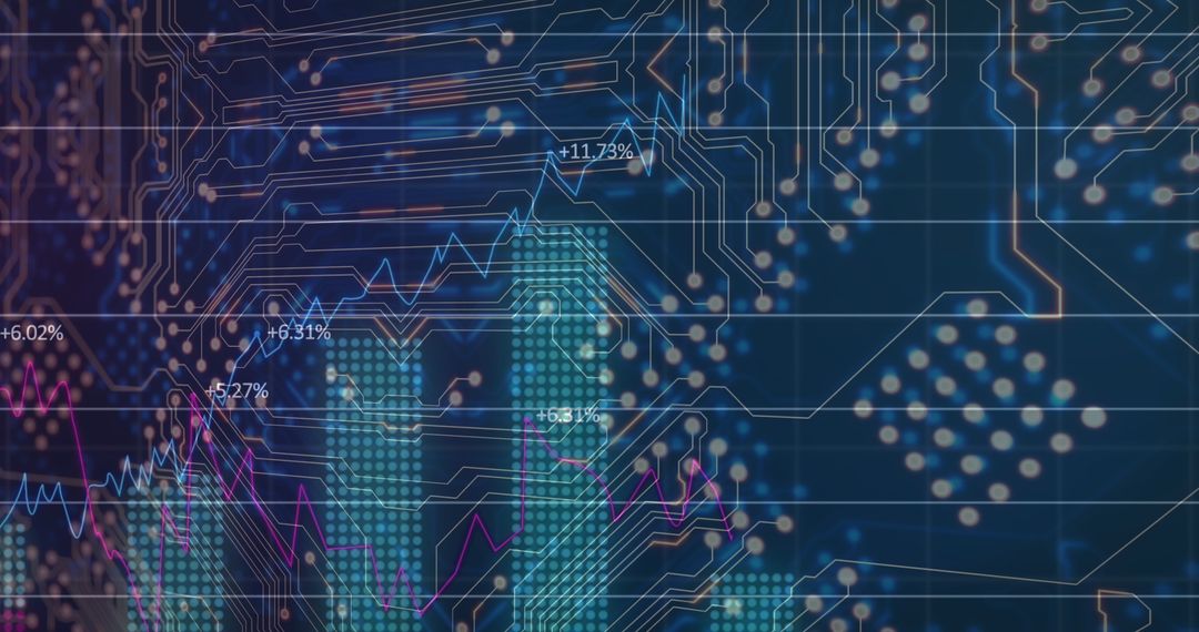 Digital data interface with financial analytics overlays