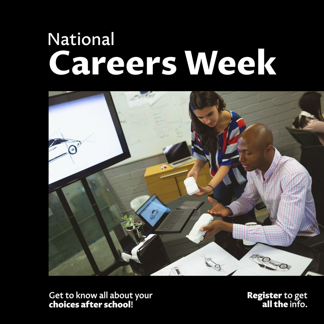 Diverse Professionals Discussing Ideas During National Careers Week