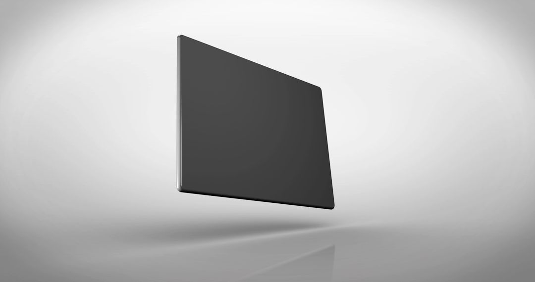 Minimalist Black Flat Screen Tablet Floating on White Background - Free Images, Stock Photos and Pictures on Pikwizard.com