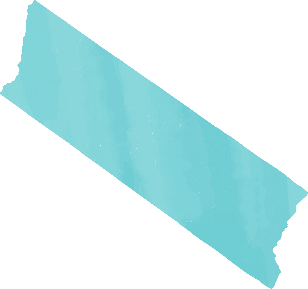 Abstract Turquoise Gradient Polygon on Transparent Background