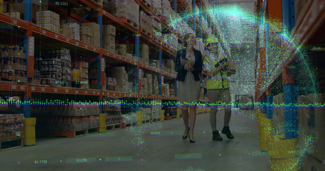 People Management in Busy Warehouse Environment with Digital Overlay