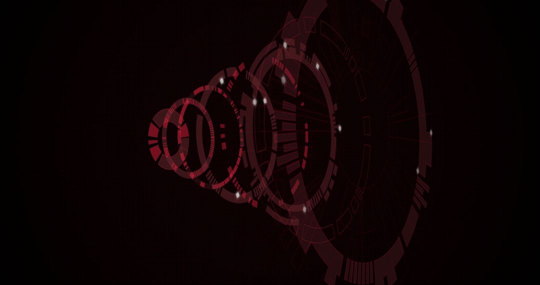 Abstract Digital Technology Lights on Black Background