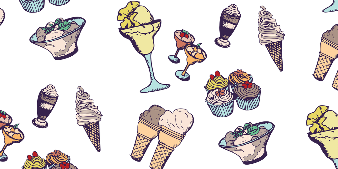 Playful Colorful Ice Cream Pattern Transparent Background