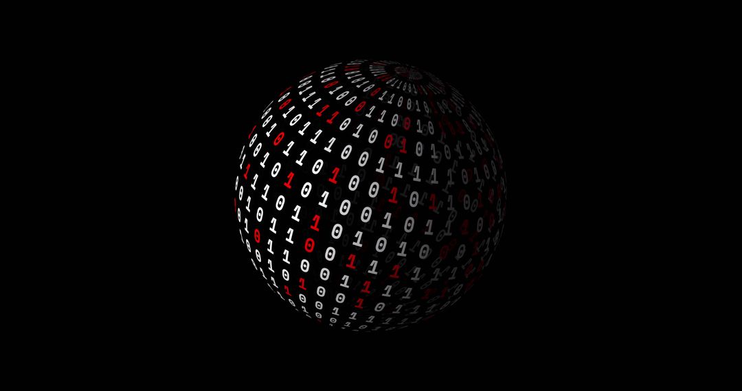 Globe with Binary Code Spinning: Digital Data Concept - Free Images, Stock Photos and Pictures on Pikwizard.com