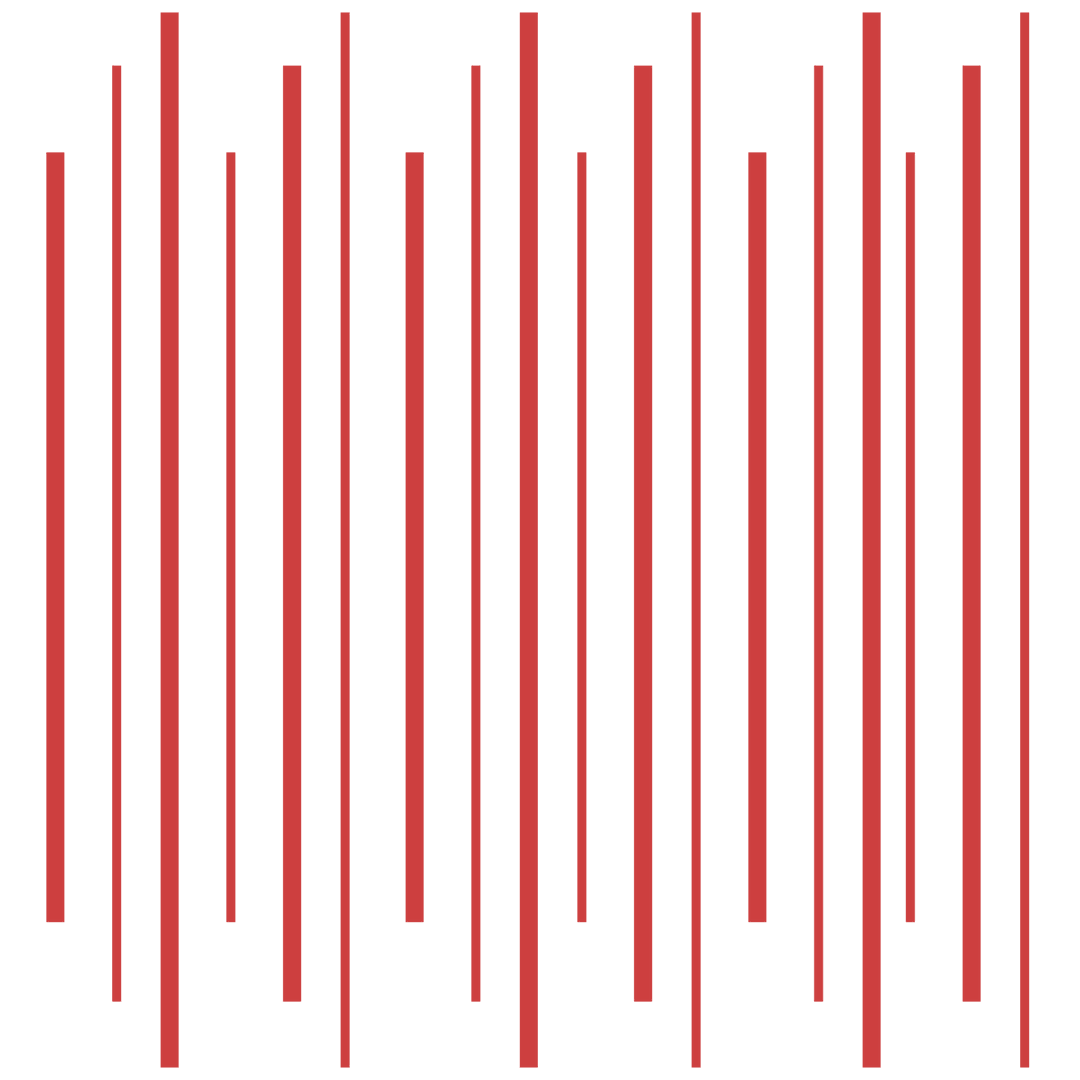 Digital Red Line Art on Transparent Background