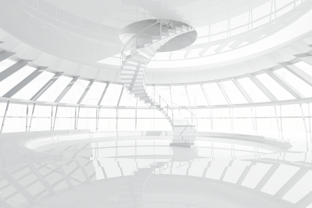 Stylish Empty Spiral Staircase in Transparent Dome Structure - Download Free Stock Images Pikwizard.com