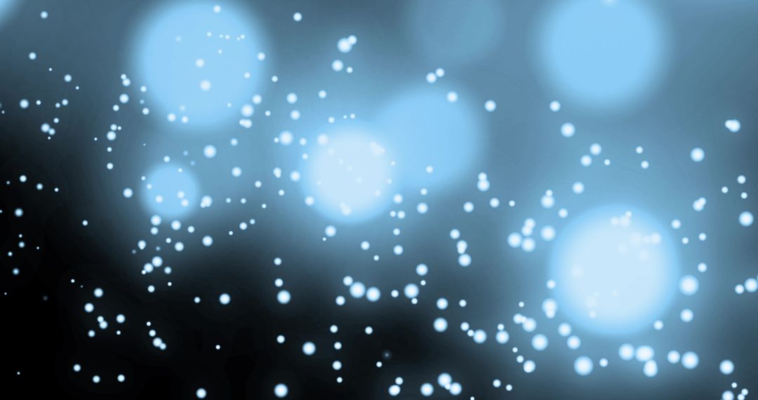 Abstract Glowing Lights on Blue Background