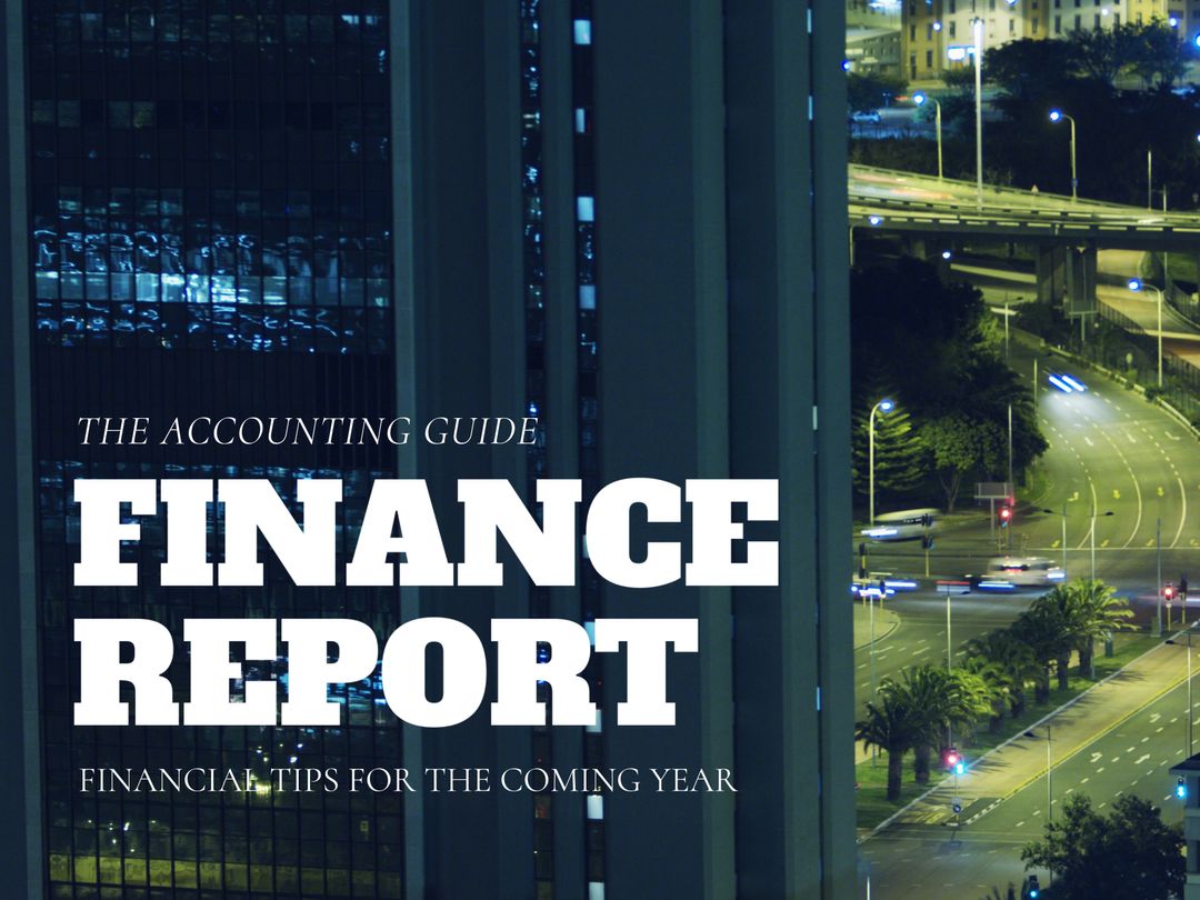 Cityscape Illuminating Financial Growth with Night Lights