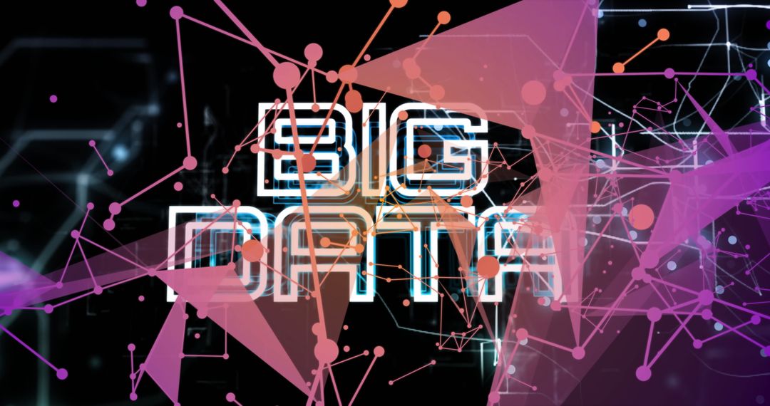 Big Data Network with Digital Connections and Analytics Visual