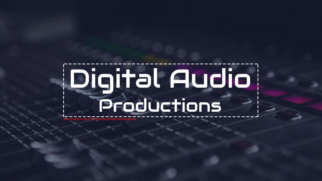 Professional Digital Audio Mixing Console with Neon Lights