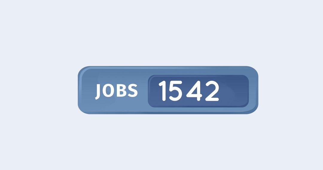 Digitally Generated Job Counter with Blue Banner