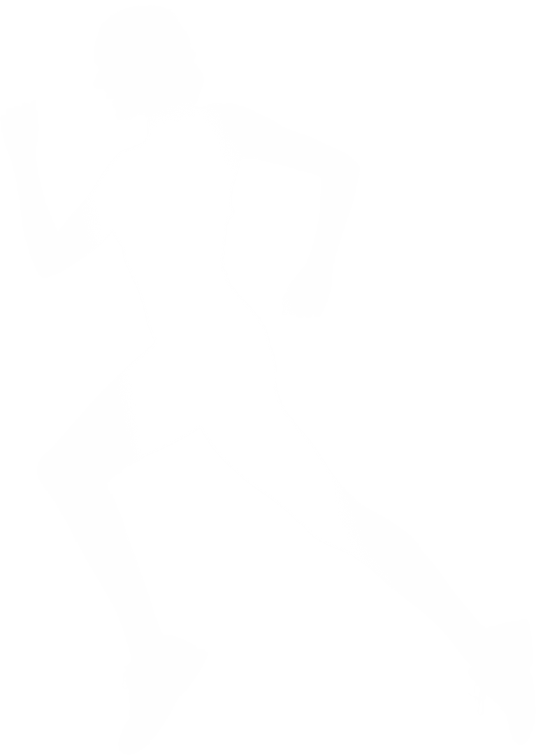 Transparent Silhouette of Running Person in Motion