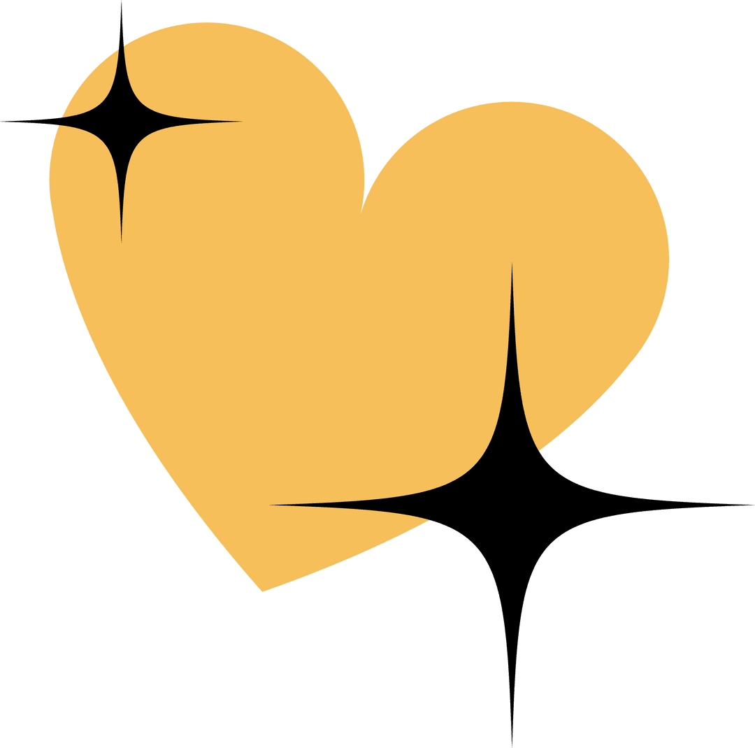 Shining Gold Heart Symbol Sparkling on Transparent Background