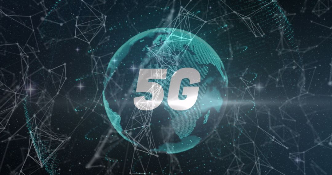 Digital Network 5G Globe Futuristic Concept