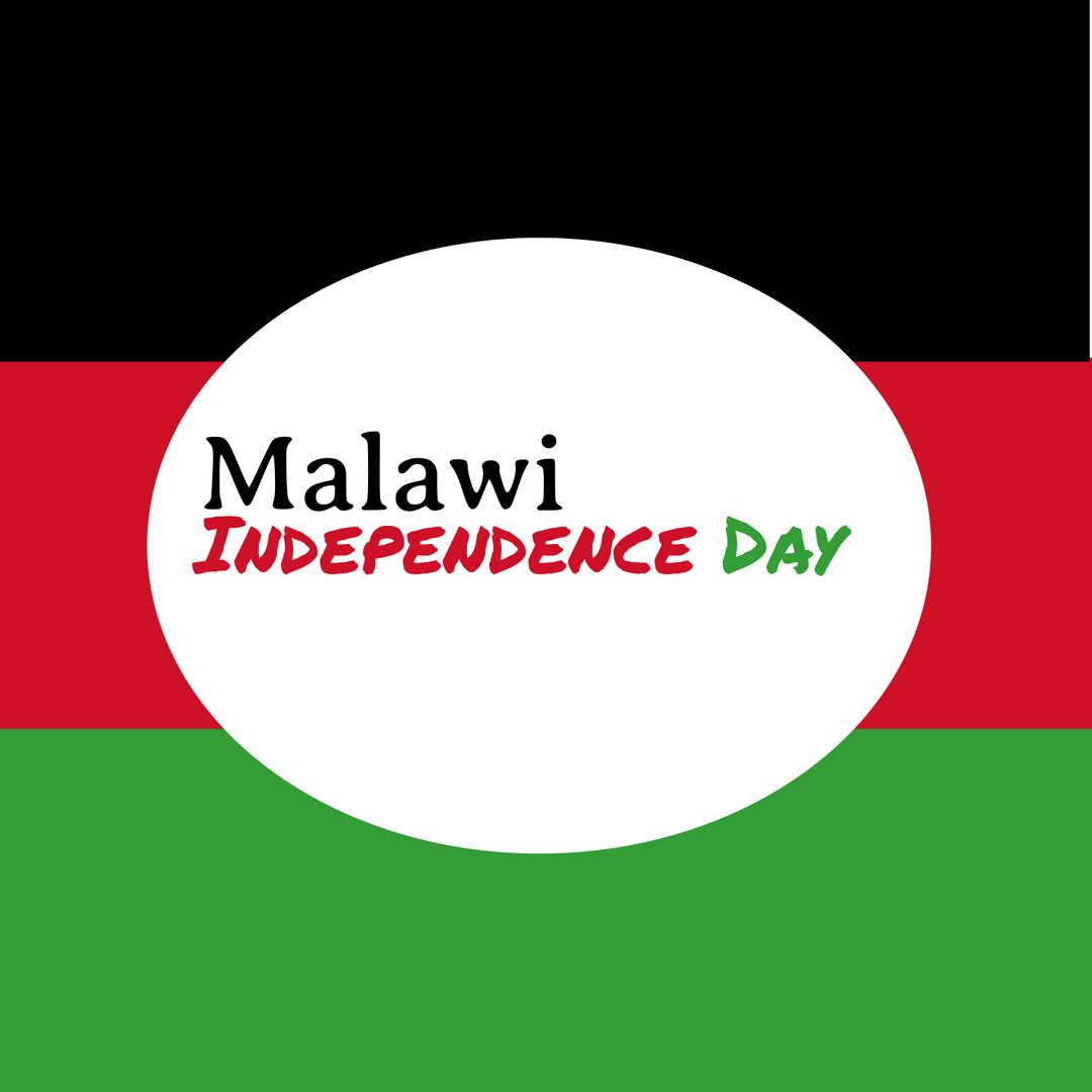 Malawi Independence Day Graphic with National Flag Colors