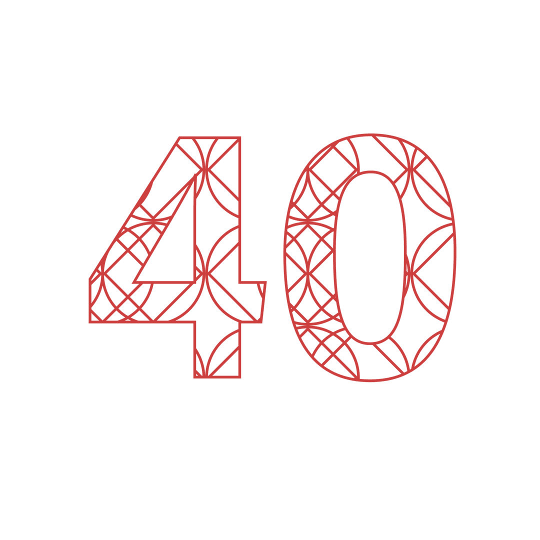 red 40 number with pattern on transparent background - Download Free Stock Images Pikwizard.com
