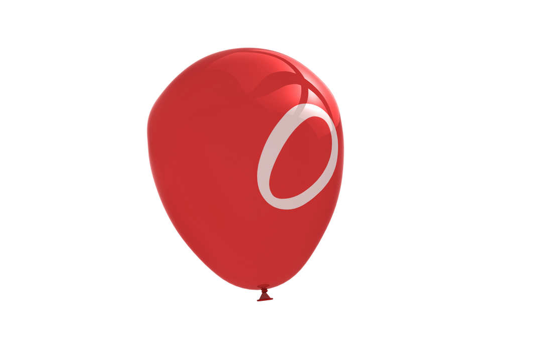 Red Balloon with Letter 'O' on Transparent Background, Birthday Celebration - Download Free Stock Images Pikwizard.com