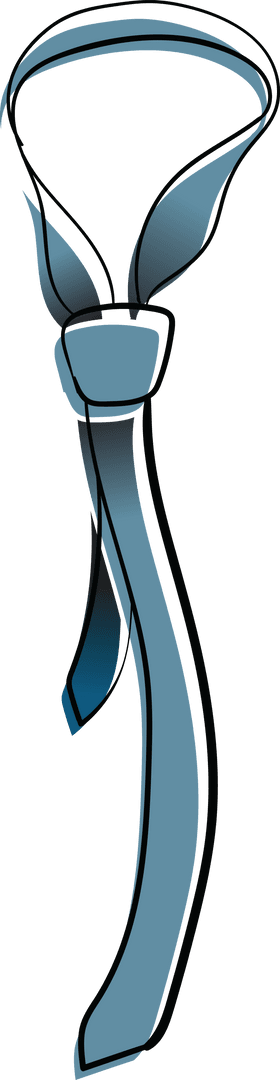 Blue Tie Illustration on Transparent Background Fashion Accessory