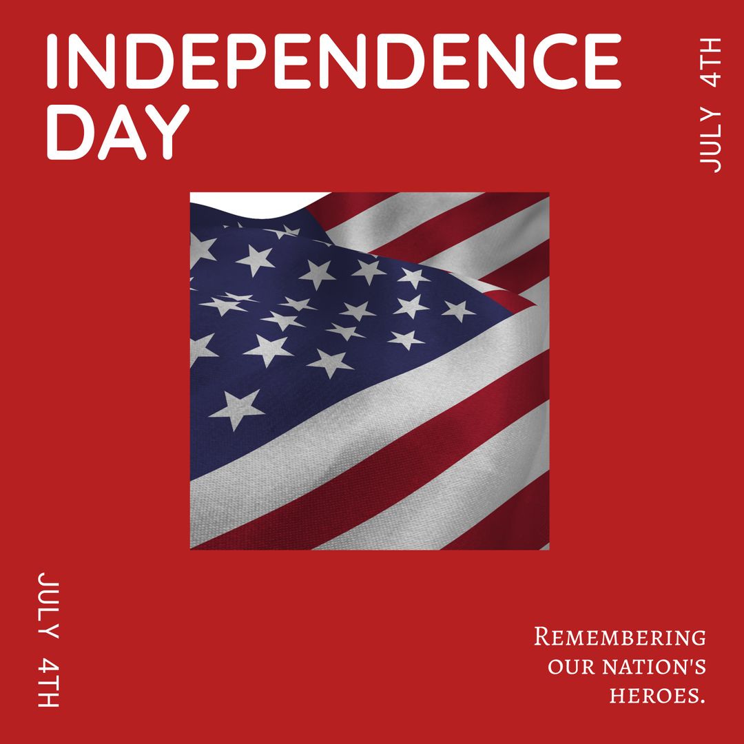 Patriotic USA Flag with Independence Day Theme