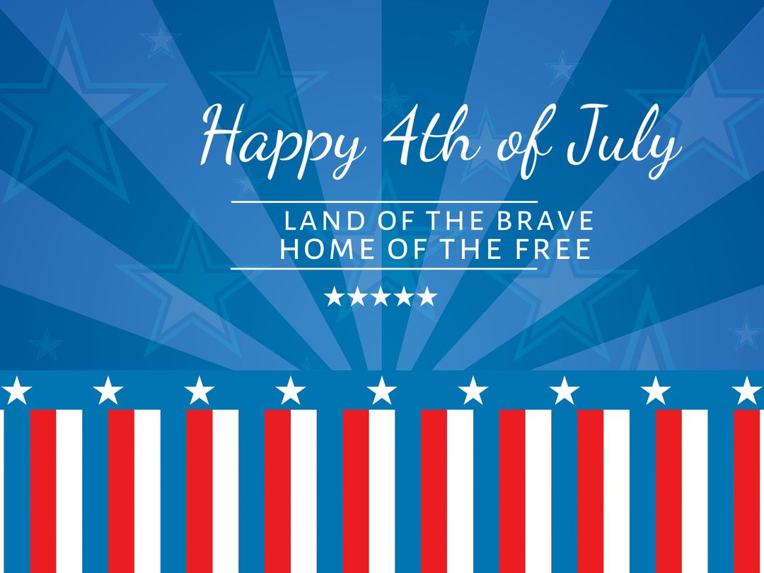 American Independence Day Celebration Poster with Patriotic Elements