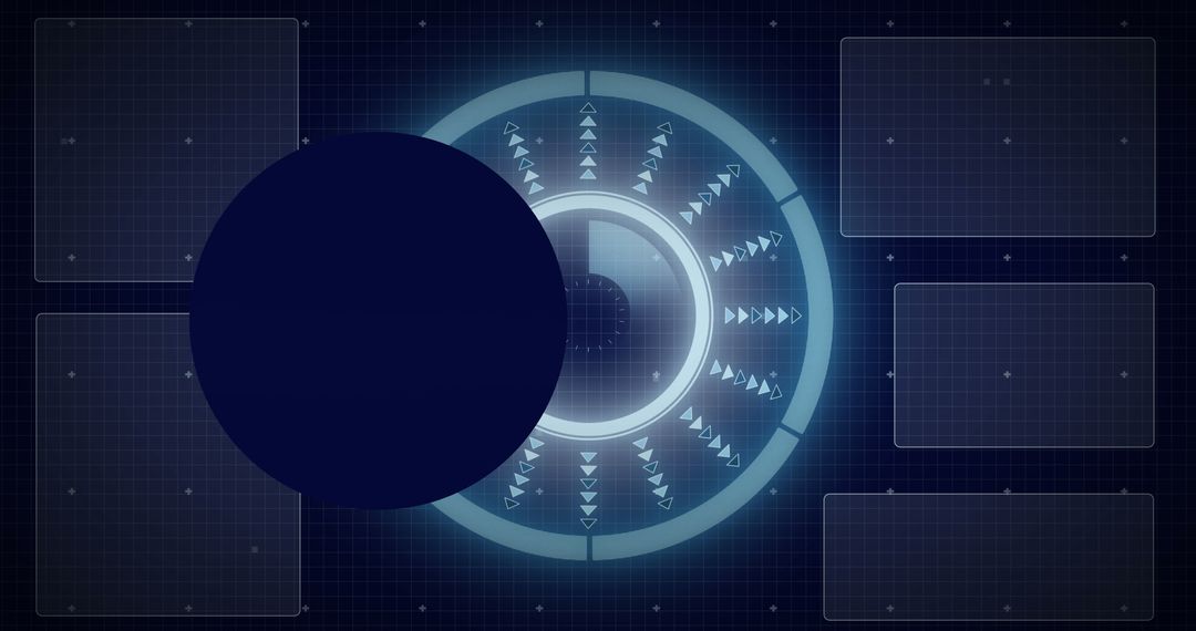 Futuristic Digital Globe Interface with Scanning Elements