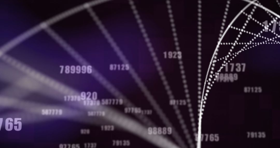 Abstract Digital Data Network with DNA Helix Motif